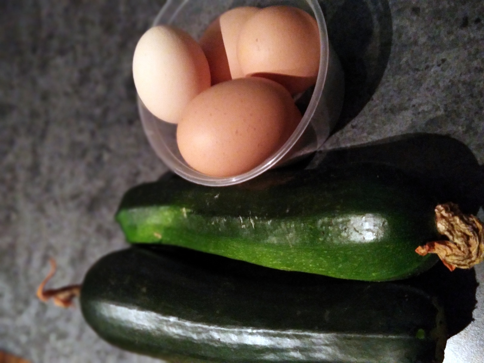 Eggs and zucchini