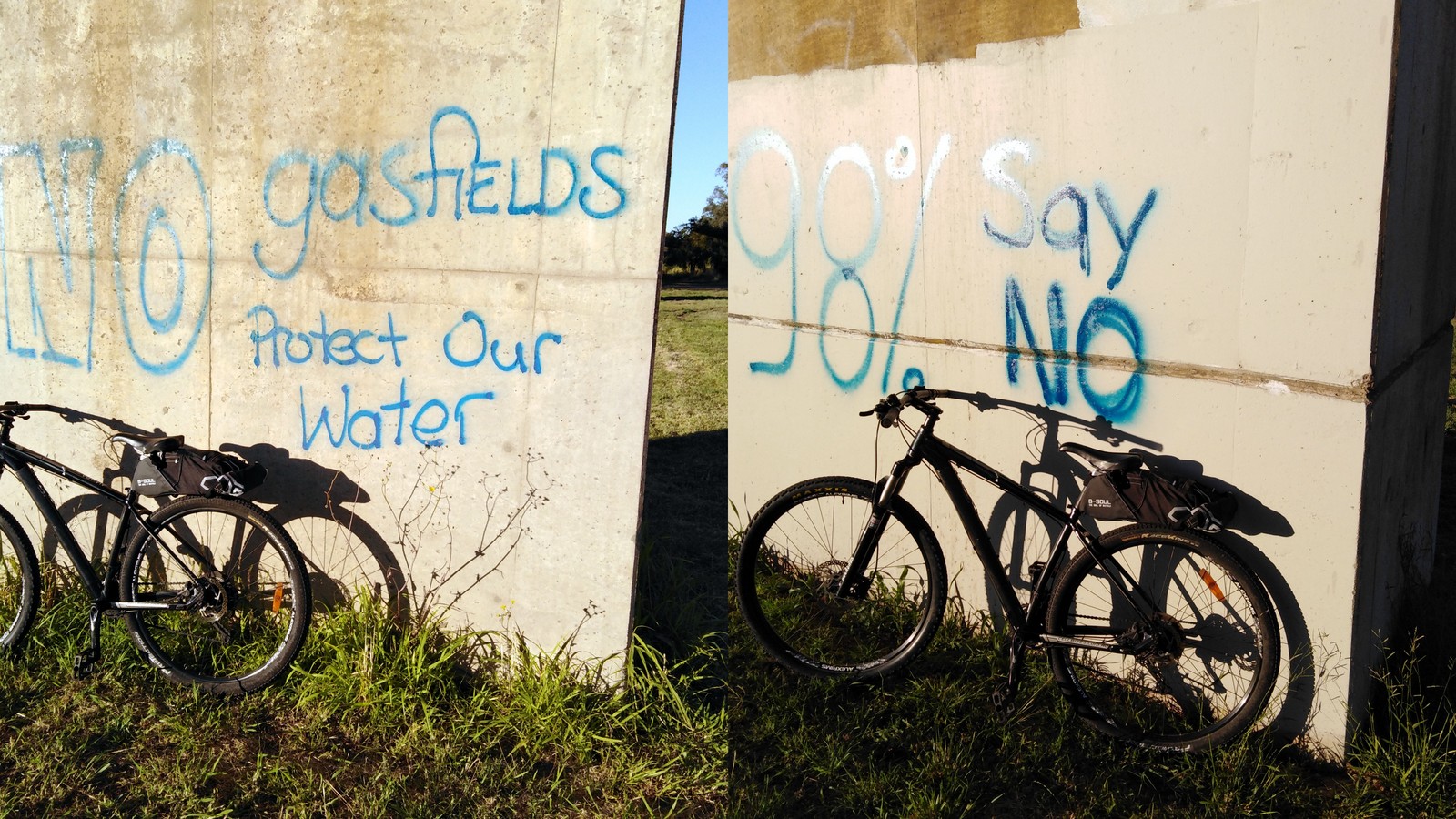 Anti-Santos graffiti in Narrabri