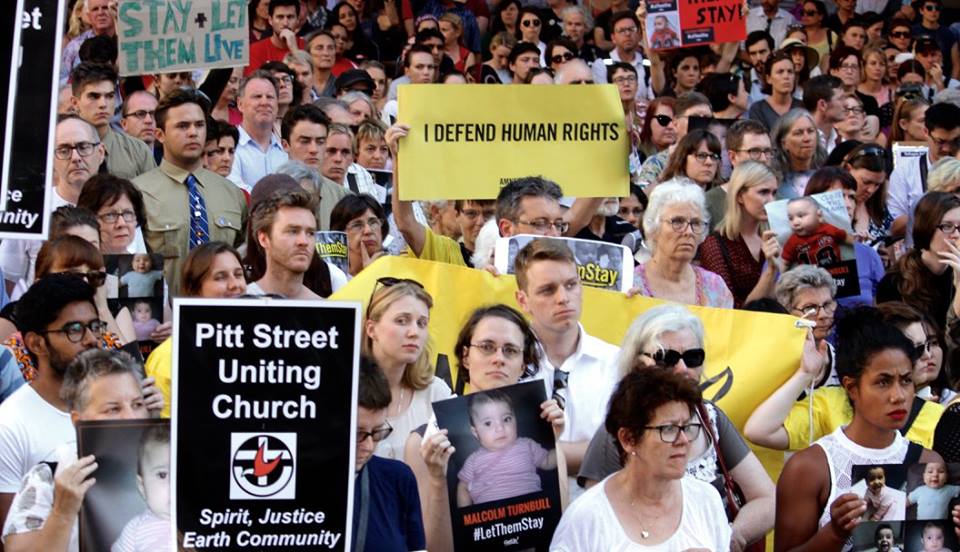 Let Them Stay refugee rally in Sydney, February 8, 2016.