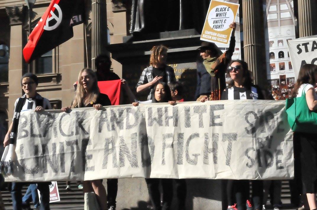 Rally against racism, Melbourne April 3 2016.