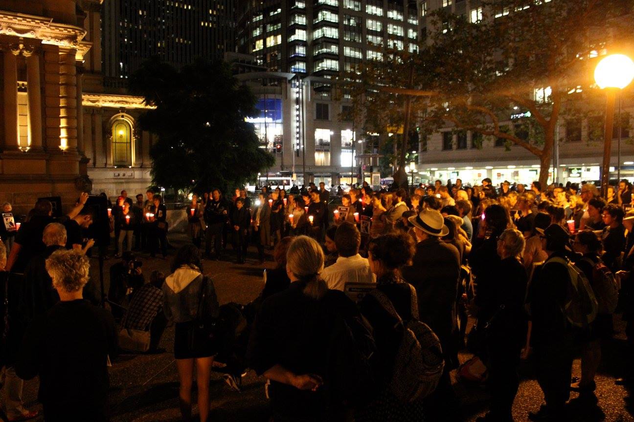 Vigil for Hodan Yasin, Sydney May 4 2016.