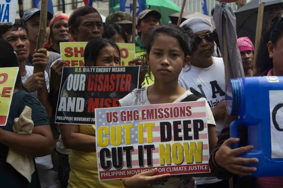 Super typhoon Yolanda (Typhoon Haiyan) climate justice rally, US Embassy Manila, November 11 2013.