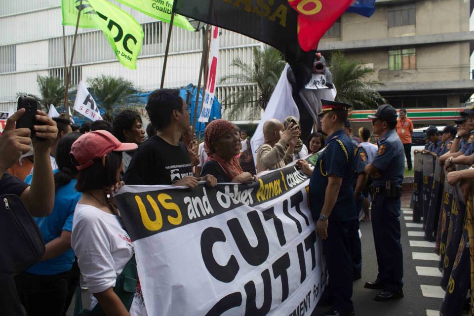Super typhoon Yolanda (Typhoon Haiyan) climate justice rally, US Embassy Manila, November 11 2013.