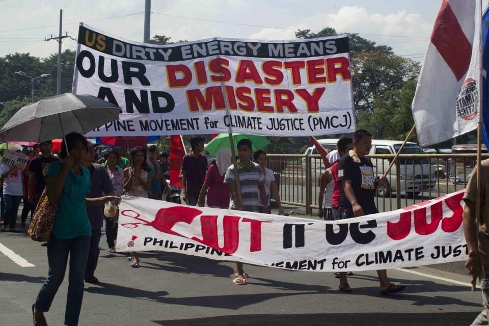 Super typhoon Yolanda (Typhoon Haiyan) climate justice rally, US Embassy Manila, November 11 2013.