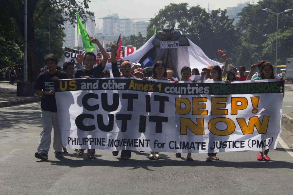 Super typhoon Yolanda (Typhoon Haiyan) climate justice rally, US Embassy Manila, November 11 2013.