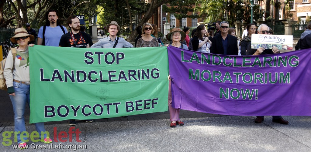 Stop land clearing protest, Brisbane August 17 2016.
