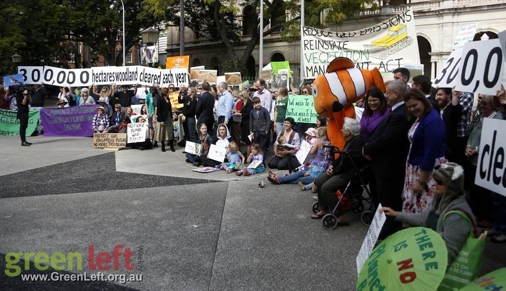 Stop land clearing protest, Brisbane August 17 2016.