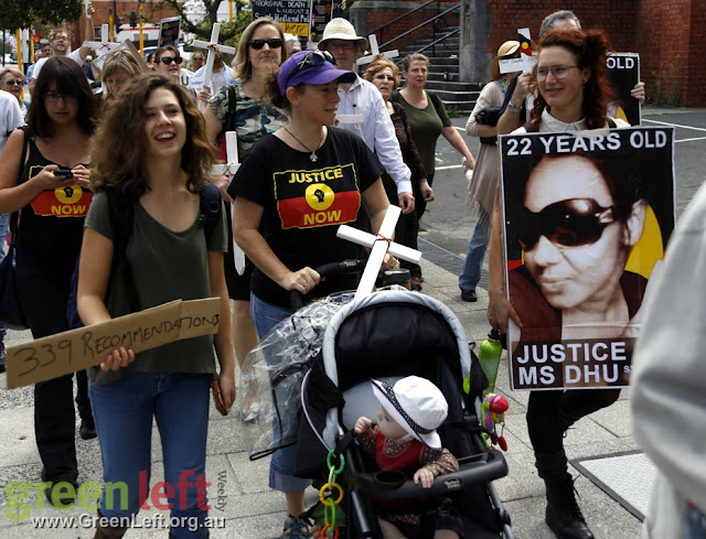 Stop Black Deaths In Custody rally, Perth Aptil 15, 2016.