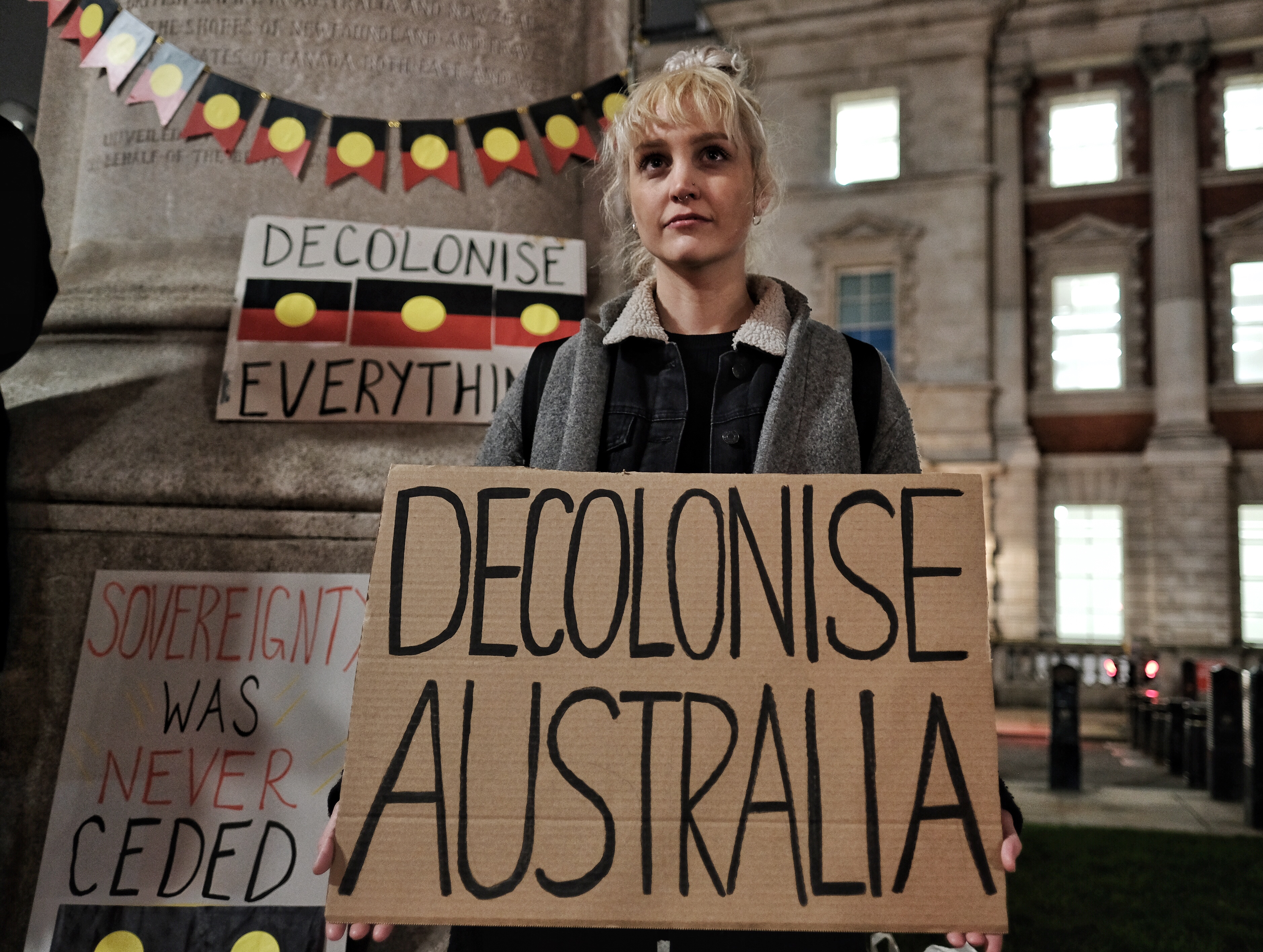 London protest Invasion Day 2022. Photo: Angela Christophilou