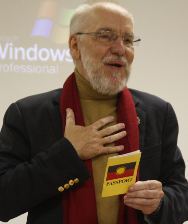 Carolus Wimmer with an Aboriginal passport