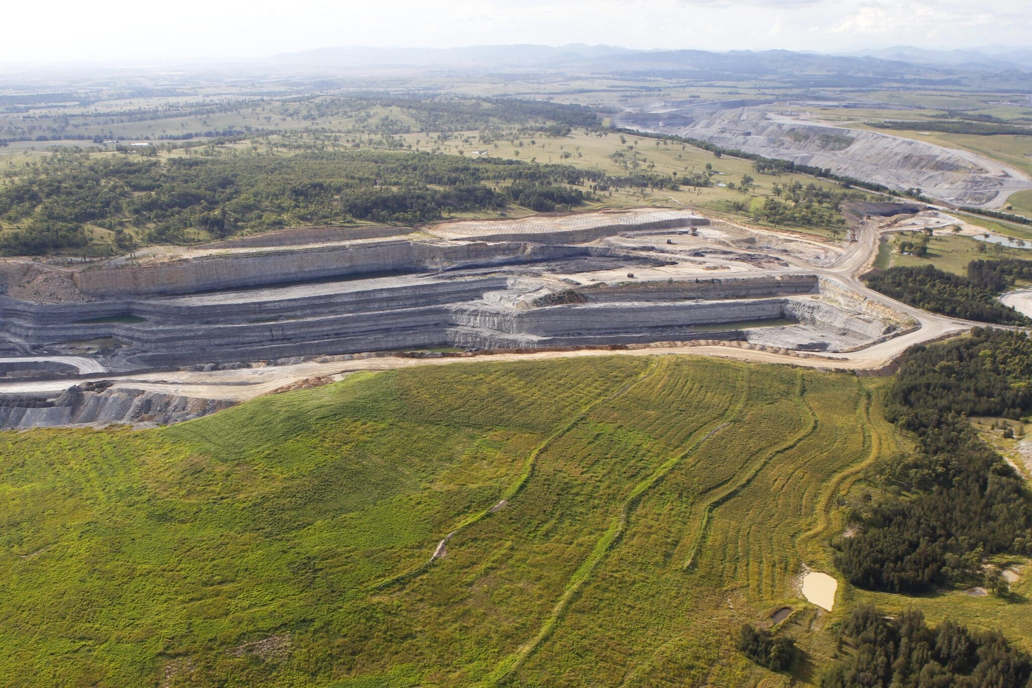 The Rix's Creek coalmine is undergoing rehabilitation so it can be once again used for farming.