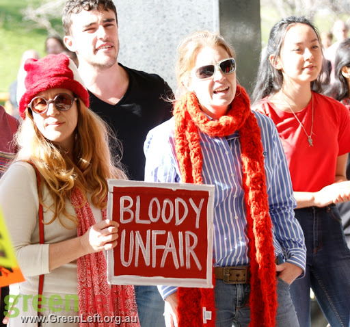 Bloody Unfair, Axe the Tax on Tampons rally August 14, 2015.