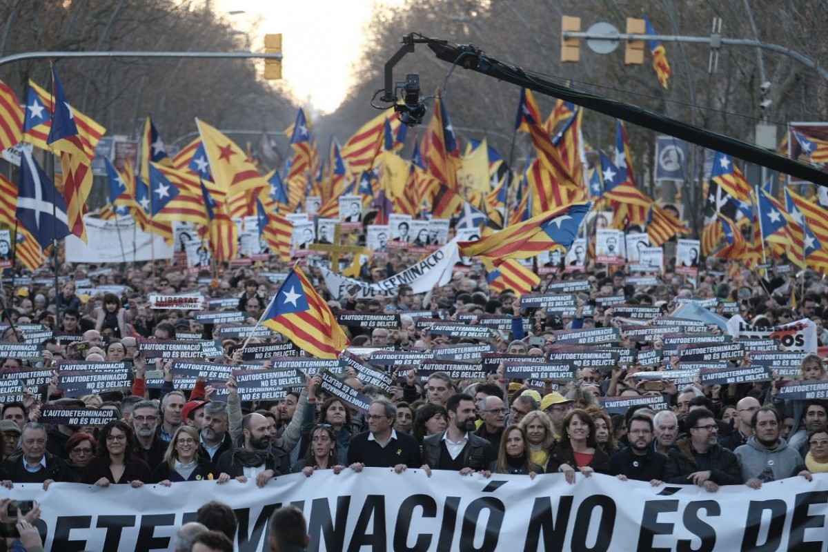 February 16 Barcelona demonstration in support of Catalan politcal prisoners and exiles
