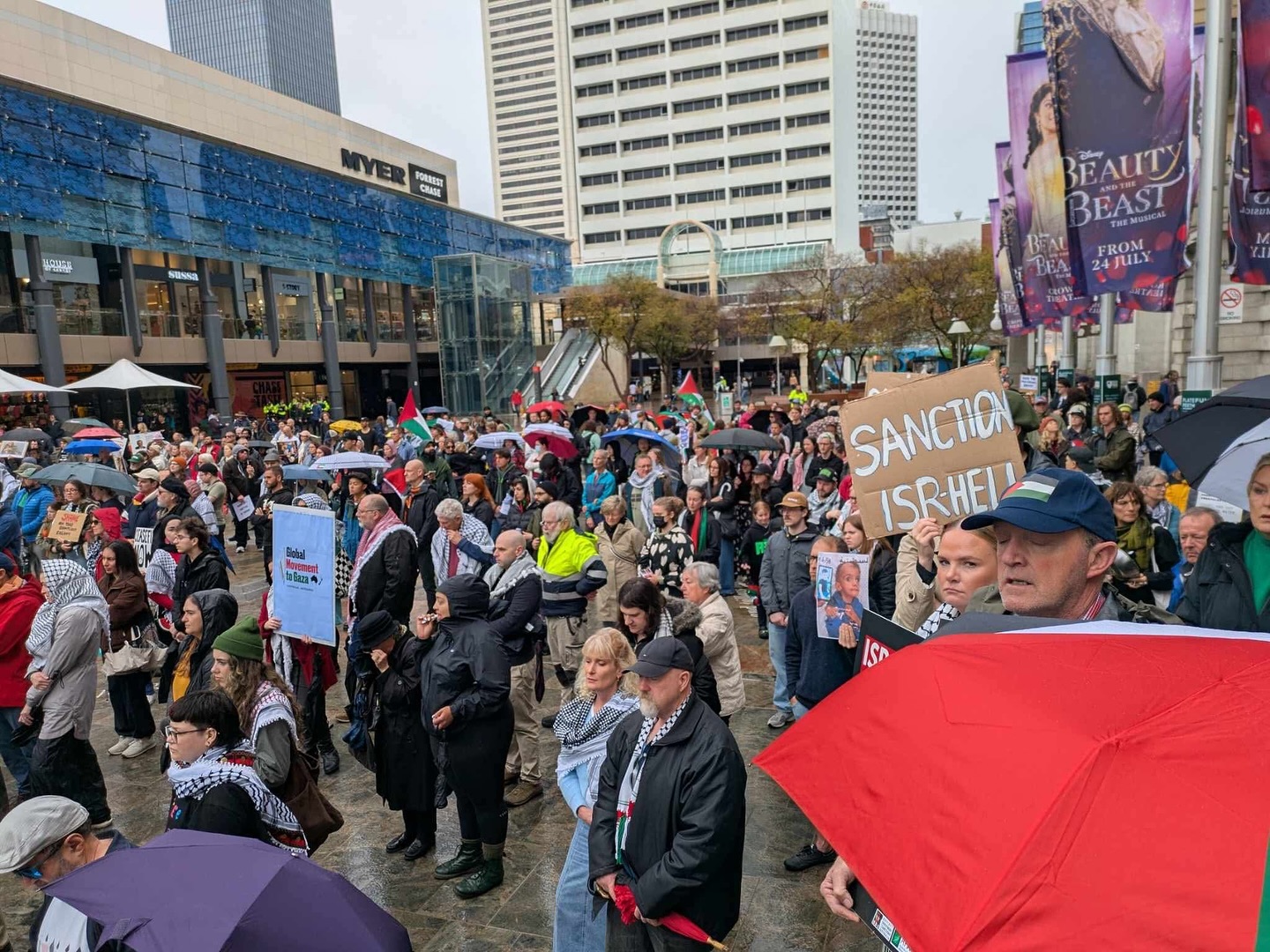 Rallying in the rain in Boorloo/Perth, August 2