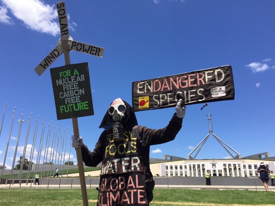 Canberra climate change rally November 2015.