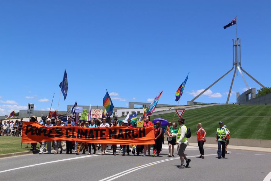 Canberra climate change rally November 2015.