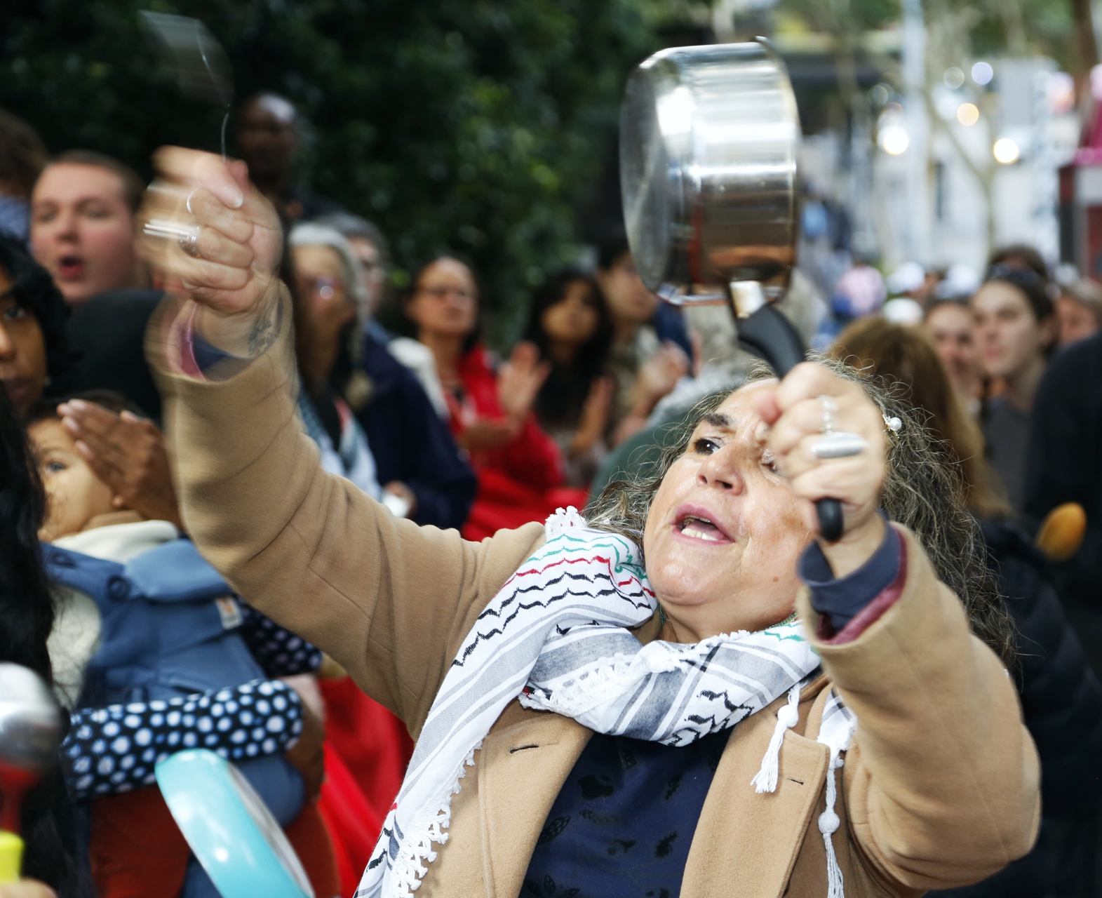 Pots and pans protest, Magan-djin/Brisbane, August 1