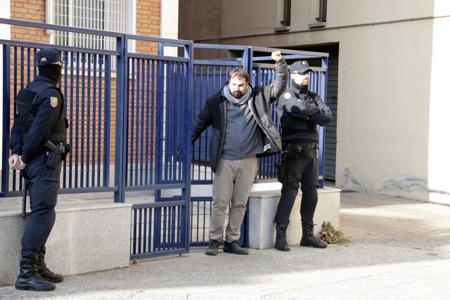 Celrà mayor Dani Cornellà leaves Girona police headquarters on January 16