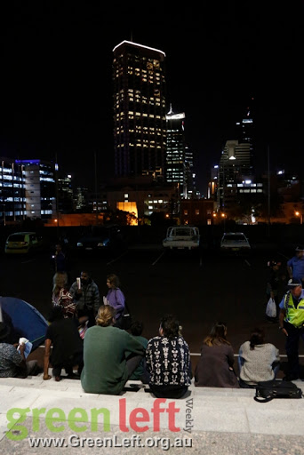 Matagarup Refugee Camp parliament protest, Aptil 7, 2016.