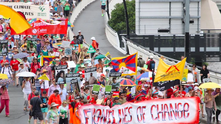 Climate change rally Brisbane November 2015.