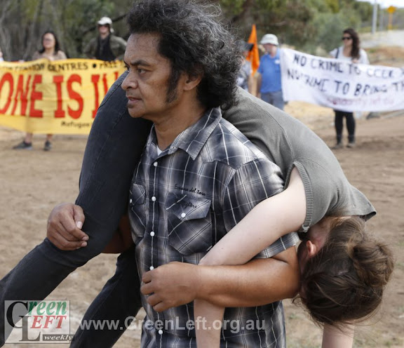 Dancing protesters