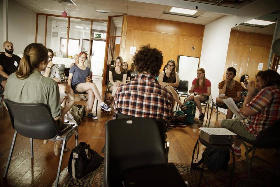 Deep in discussion about how capitalism is destroying the environment and the case for an eco-socialist revolution.