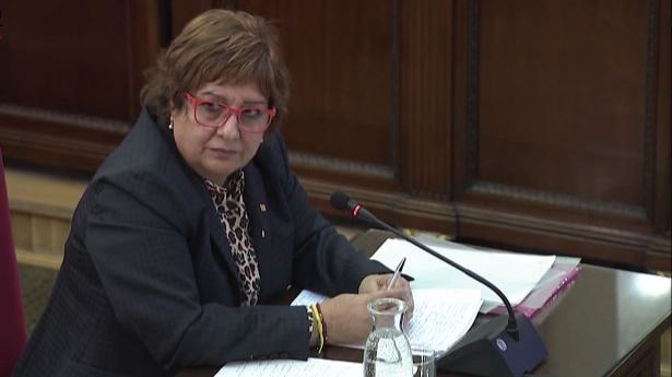 Former social security minister Dolors Bassa giving evidence