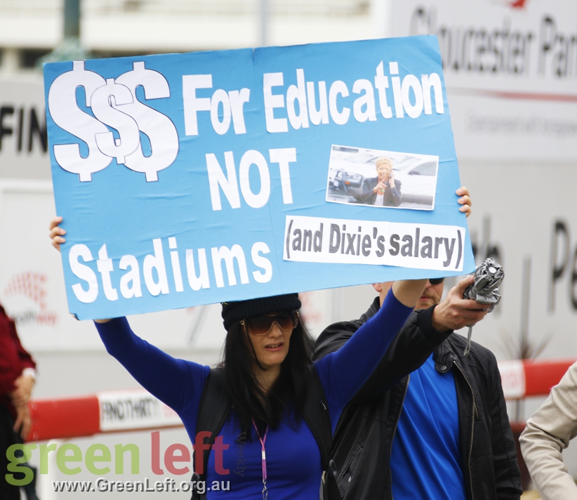 Money for education, not stadiums