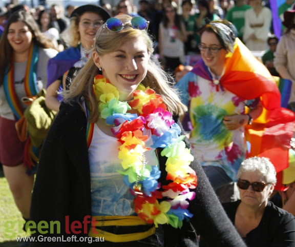 Marriage Equality rally and march in Brisbane, June 24 2016.