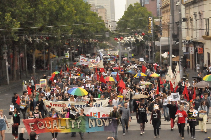 Equal marriage rights rally in Melbourne