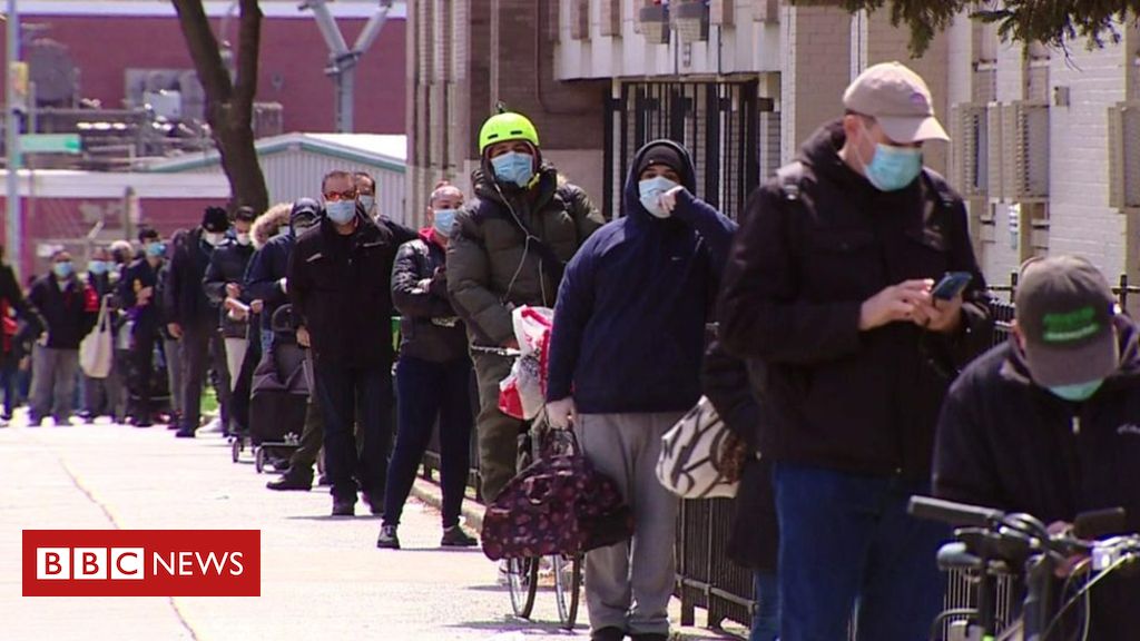 US food queue, 2020 (Credit: BBC)