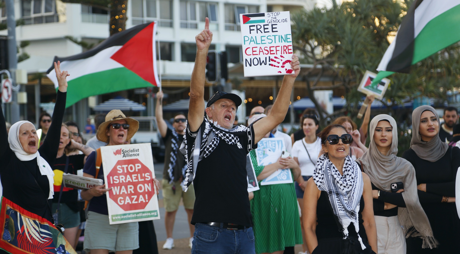 Gold Coast rally for a free Palestine, December 2