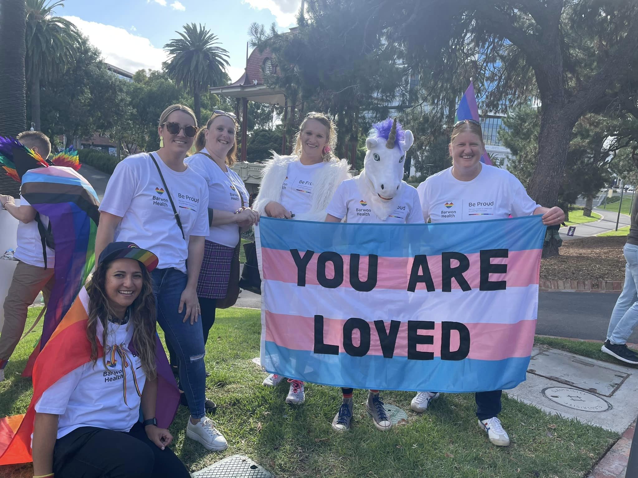 Community health organisation Barwon Health supported the rally