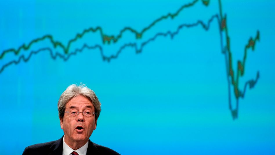 EU Commissioner for Economy Paolo Gentiloni spoke of an unprecedented downturn in Europe (Credit: Kenzo Tribouillard | dpa)