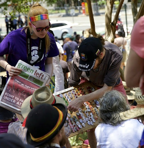 Green Left at G20 economic forum protests Brisbane 2014.