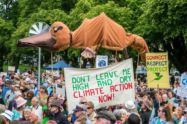Hobart climate change rally November 2015.
