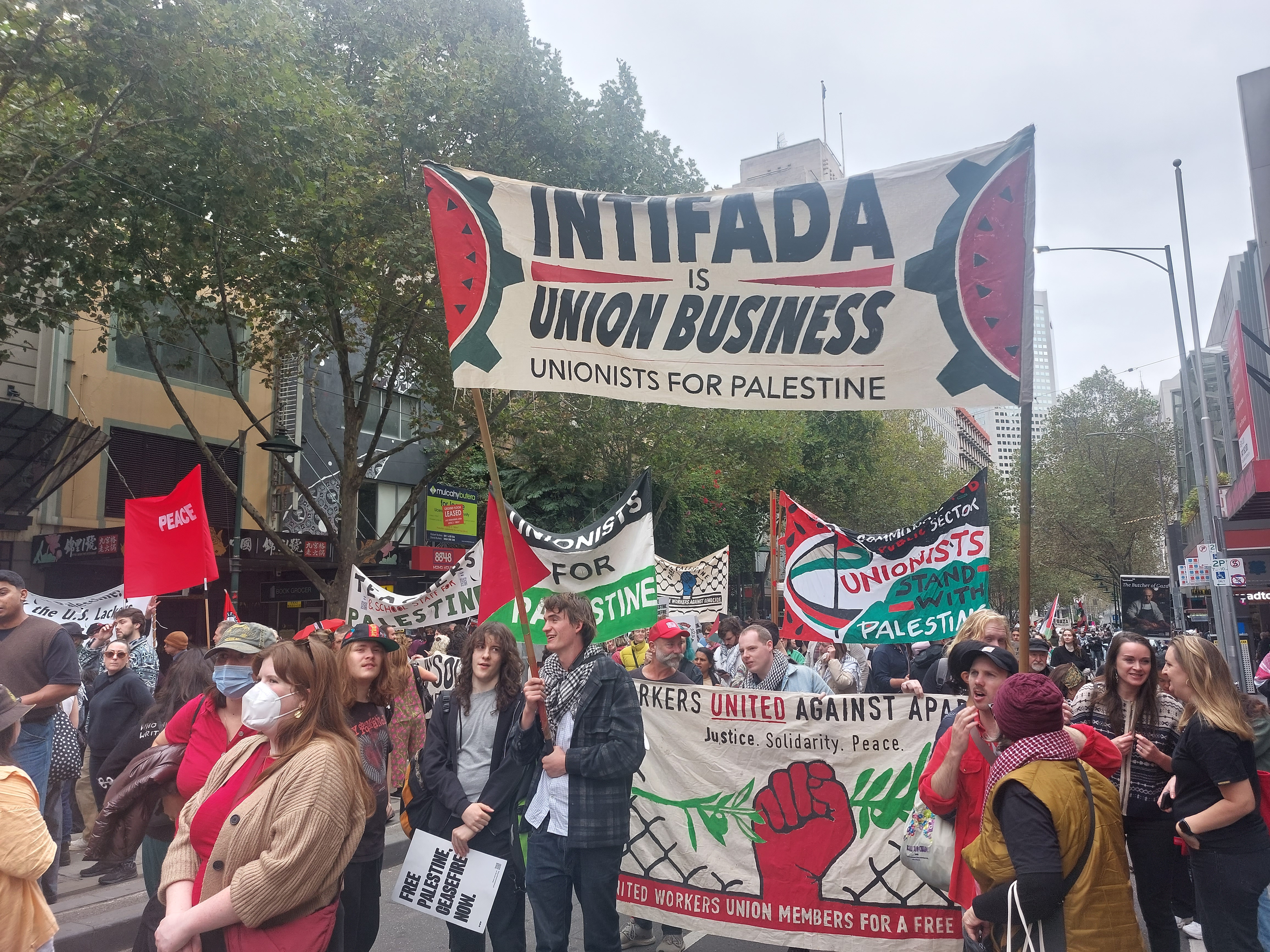 Intifada is union business, Naarm/Melbourne, April 14
