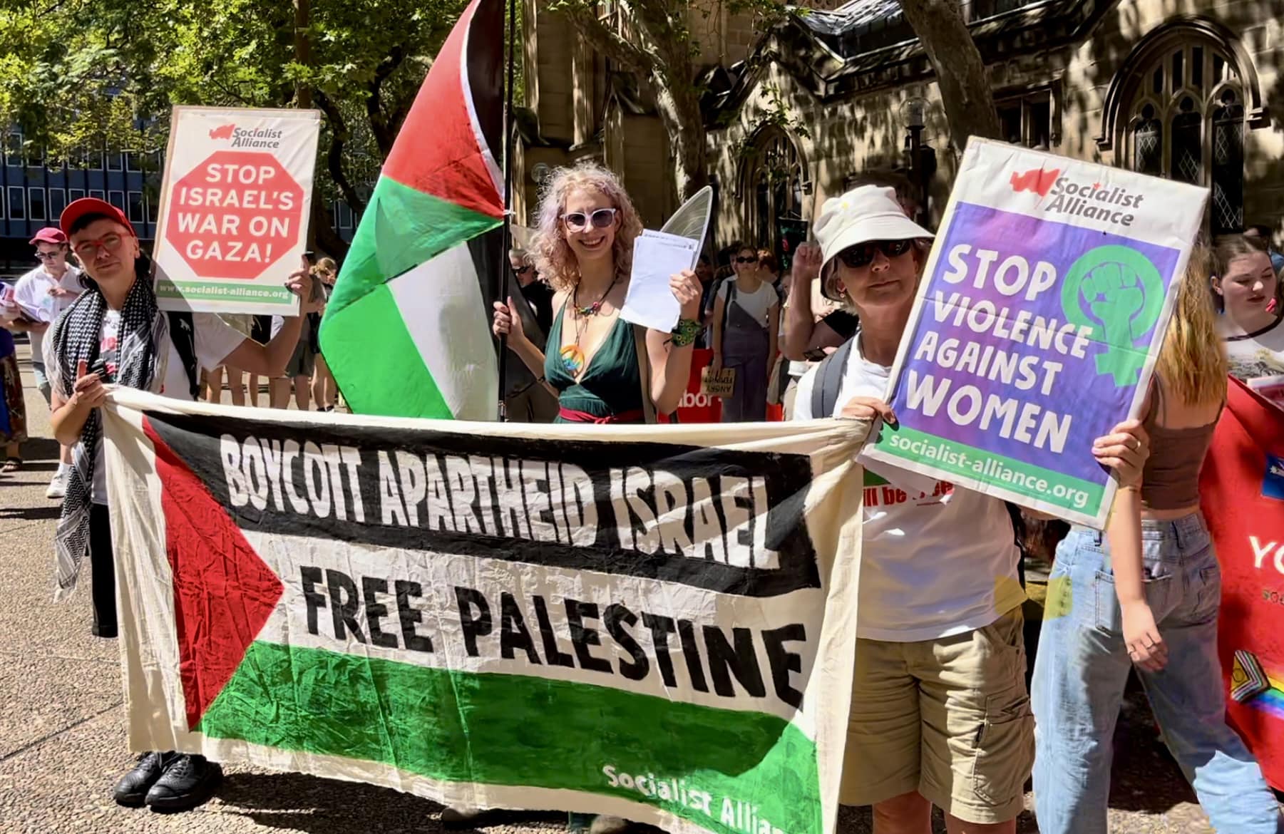 Palestinian solidarity at the International Women's Day march in Gadigal/Sydney. Photo: Peter Boyle