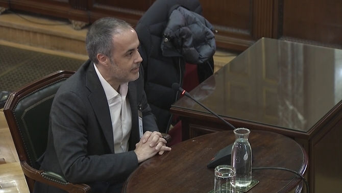 Joan Vidal, former Secretary to the Catalan government, gives evidence