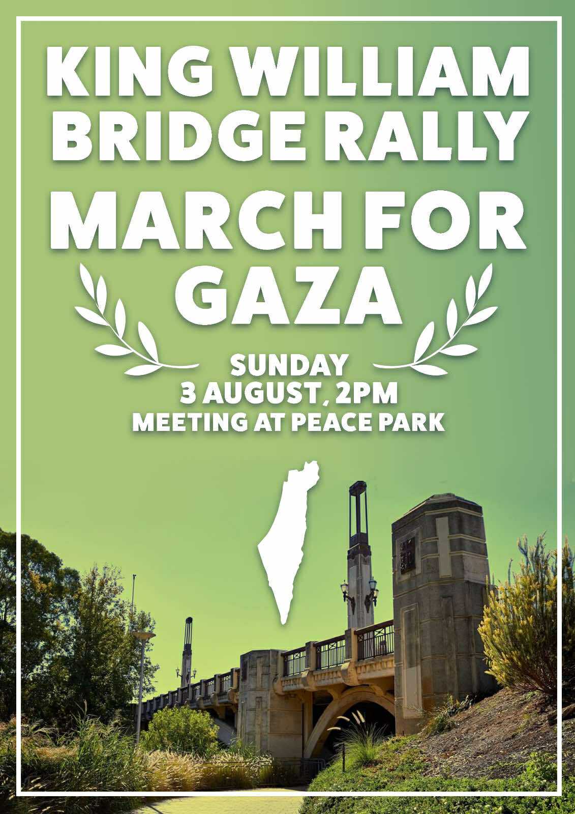 King William Bridge Rally March For Gaza poster
