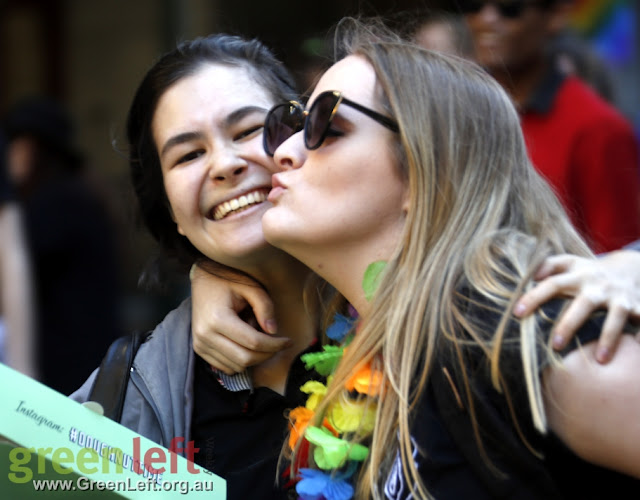 Marriage Equality rally and march in Brisbane, June 24 2016.