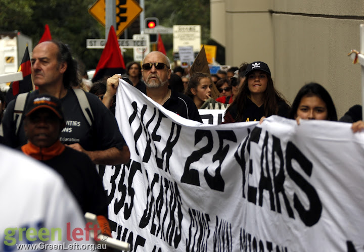 Stop Black Deaths In Custody rally, Perth Aptil 15, 2016.