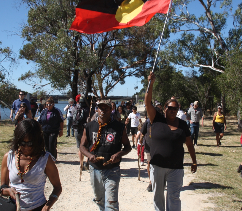Marching away