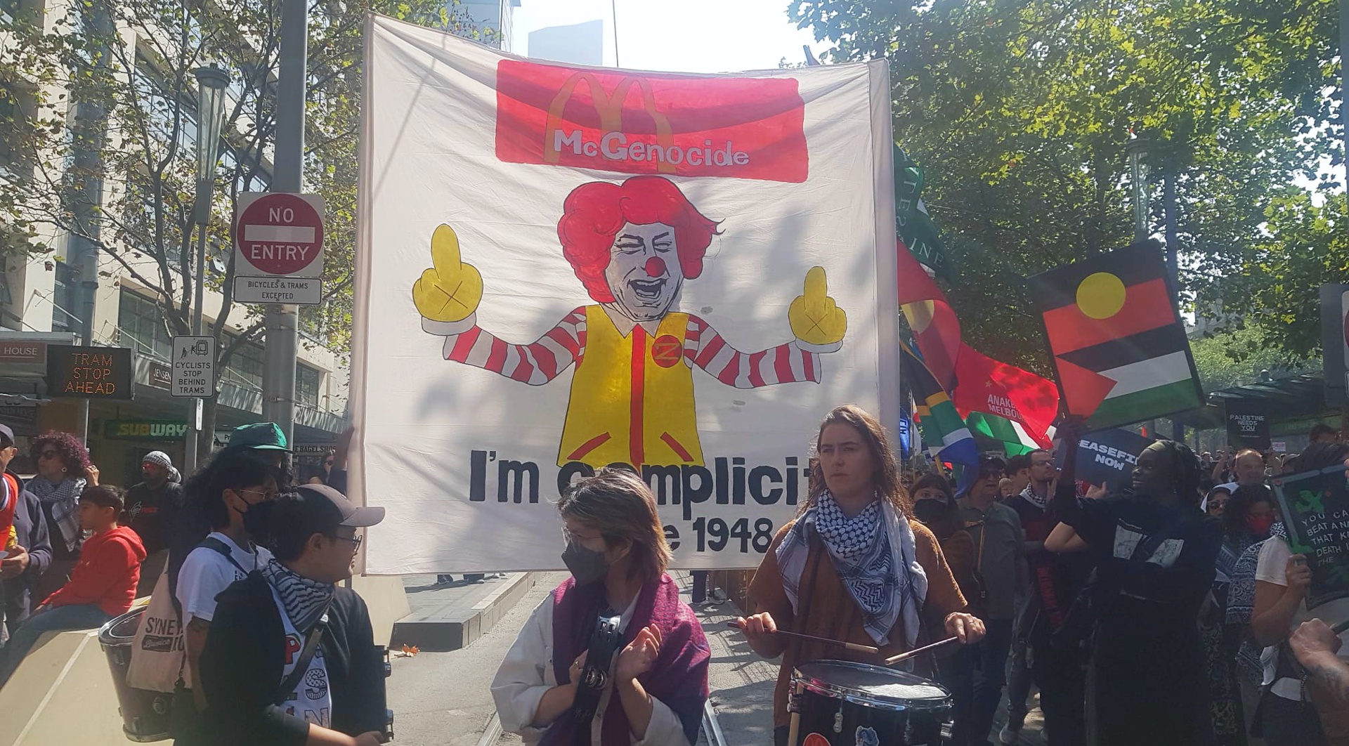 McDonalds is complicit in genocide, Naarm/Melbourne, March 31