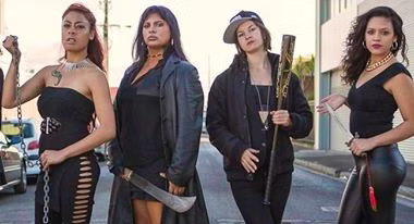 Miss Hood with her all-girl group, Fatal Attraction.