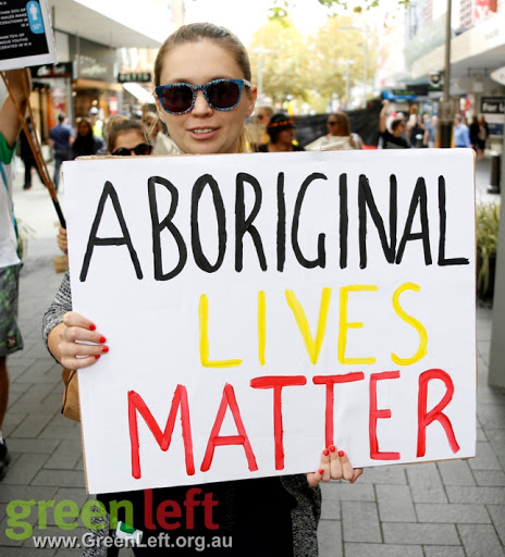 Stop Black Deaths In Custody rally, Perth Aptil 15, 2016.