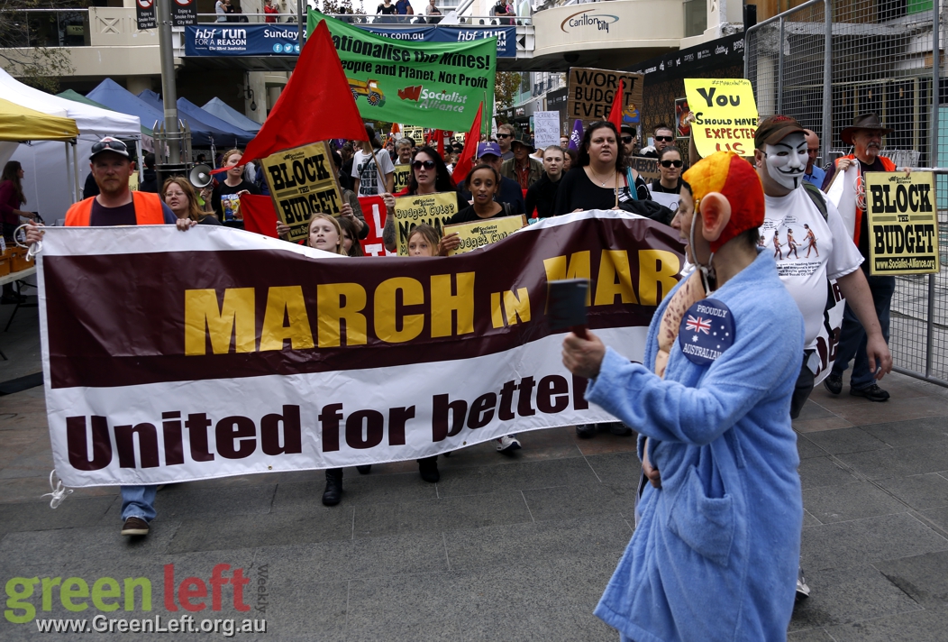 HelChild as Baloney Abbott leading the March in May