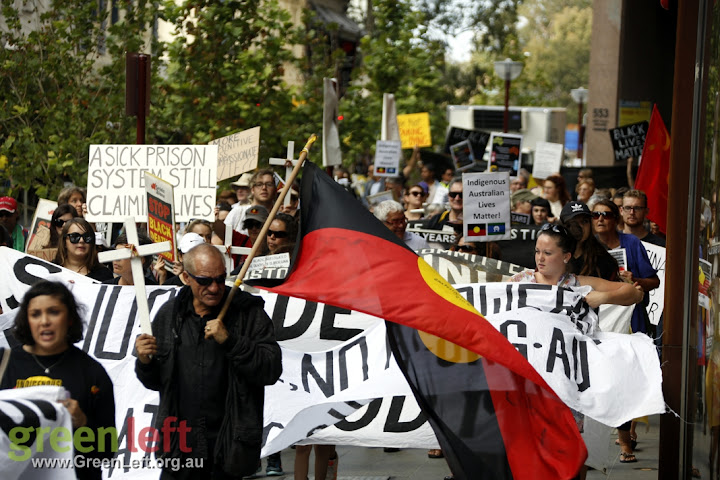 Stop Black Deaths In Custody rally, Perth Aptil 15, 2016.