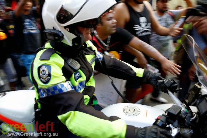 Officer on motorcycle