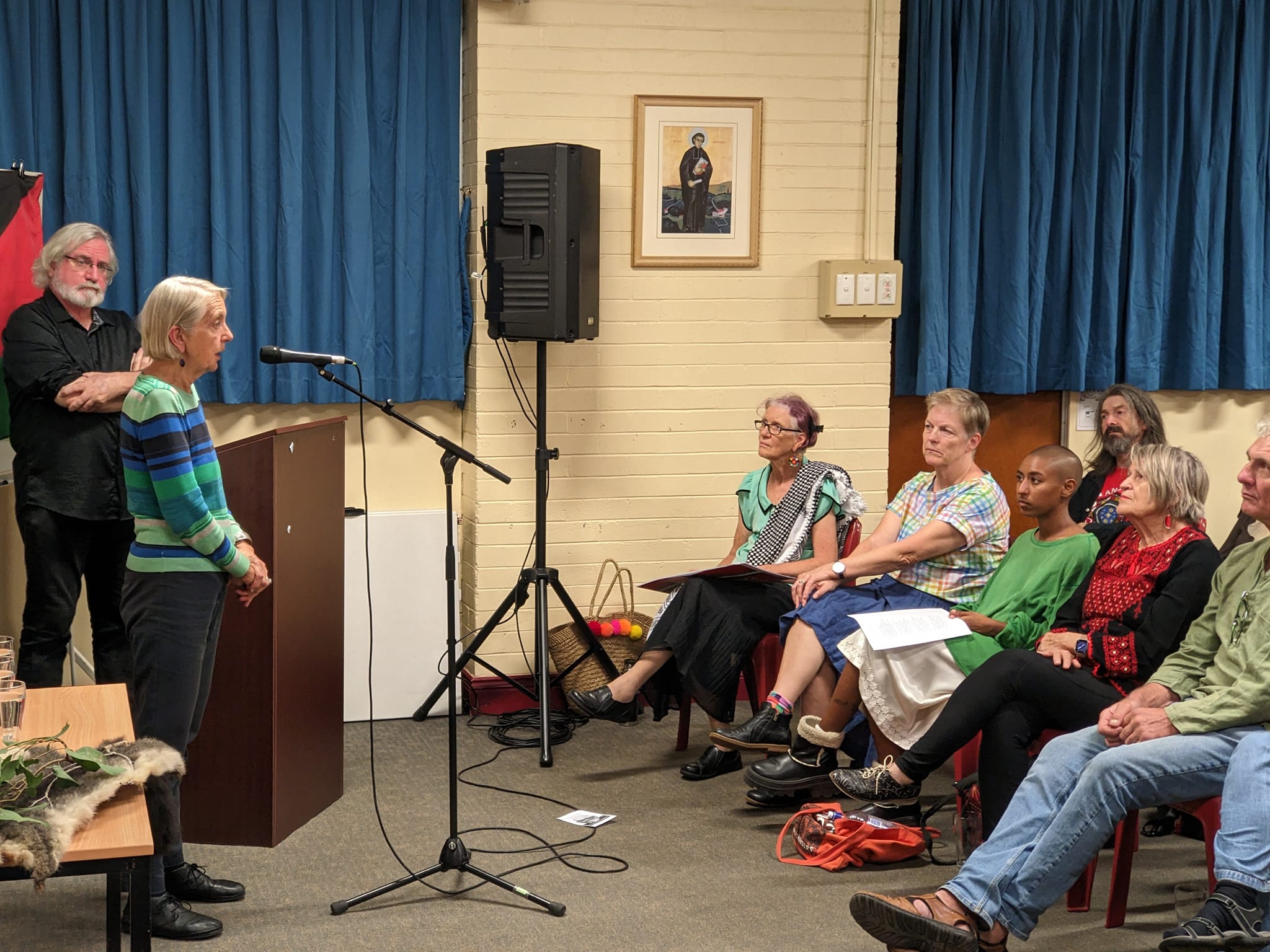 Former Greens senator Lee Rhiannon introduces "Palestine Under Siege", Meanjin/Brisbane, April 10